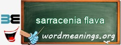 WordMeaning blackboard for sarracenia flava